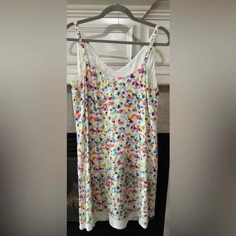 CAbi Meadow Ditsy Watercolor 100% Rayon Dress Size S - Picture 2 of 7